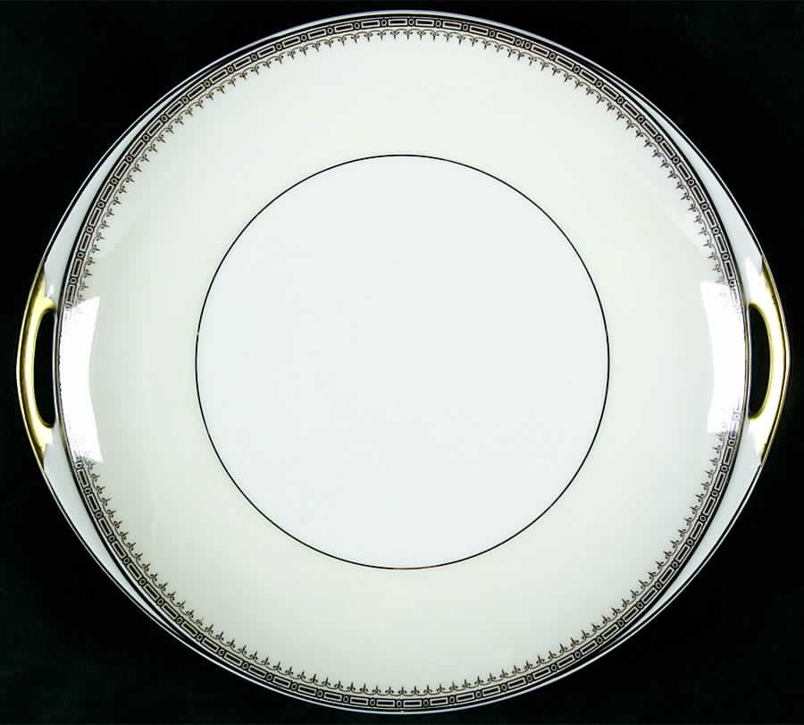 Athena (Brown Blocks) Handled Cake Plate by Thun-1
