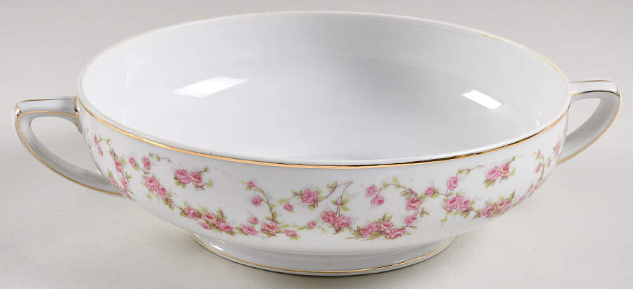 Bridal Rose (Smooth) Round Vegetable No Lid by Thun-1