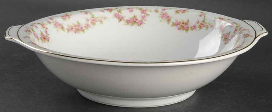 Bridal Rose (Smooth) 9" Round Vegetable Bowl by Thun-1