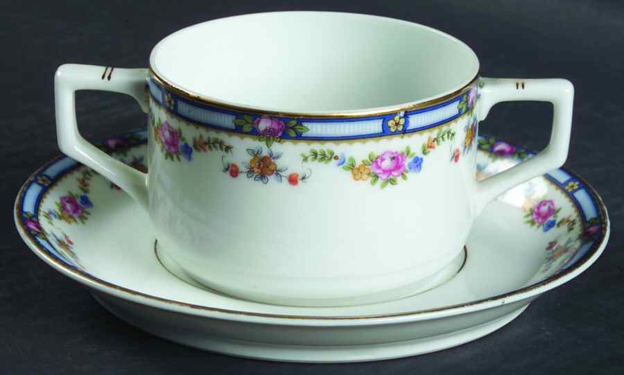 Carlton Flat Bouillon Cup & Saucer by Thun-1