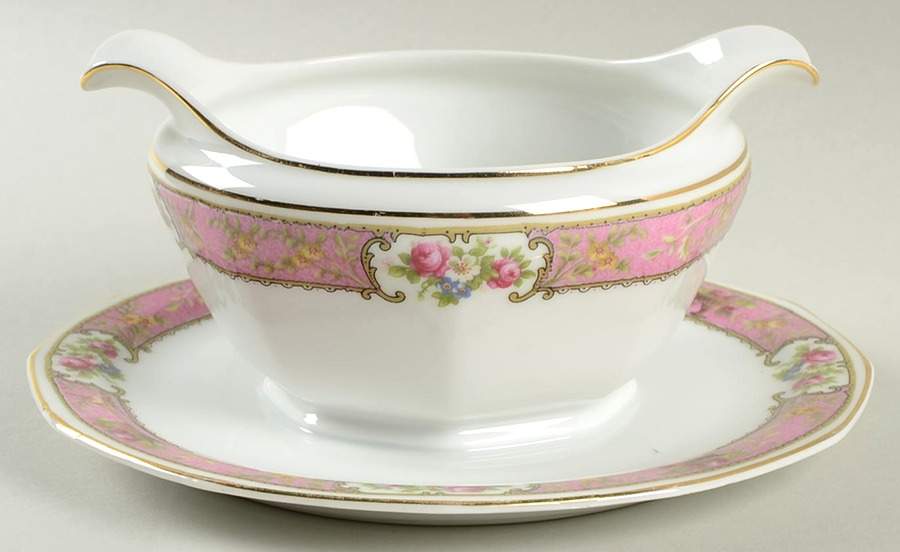 Dubarry Gravy Boat with Attached Underplate by Thun-1