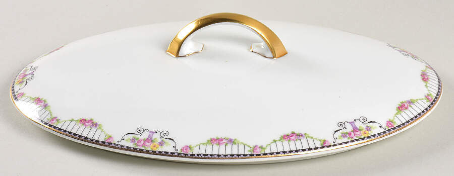 Empire (White) Lid for Oval Vegetable by Thun-1