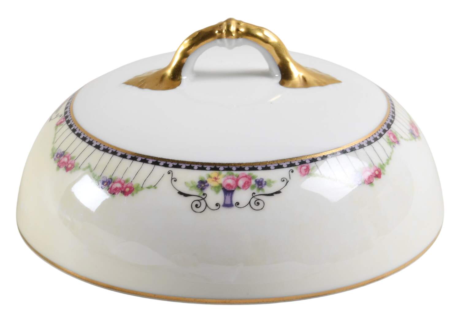 Empire (Cream Border) Lid for Round Butter by Thun-1