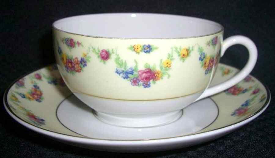 Garland Footed Cup & Saucer Set by Thun-1