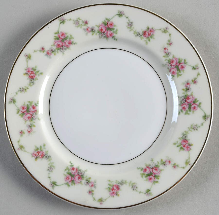 Garland Rose Bread & Butter Plate by Thun-1