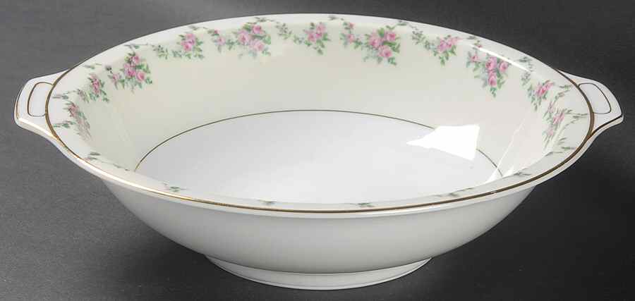 Garland Rose 9" Round Vegetable Bowl by Thun-1