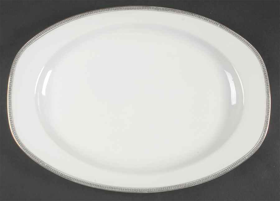 Greek Key 15" Oval Serving Platter by Thun-1