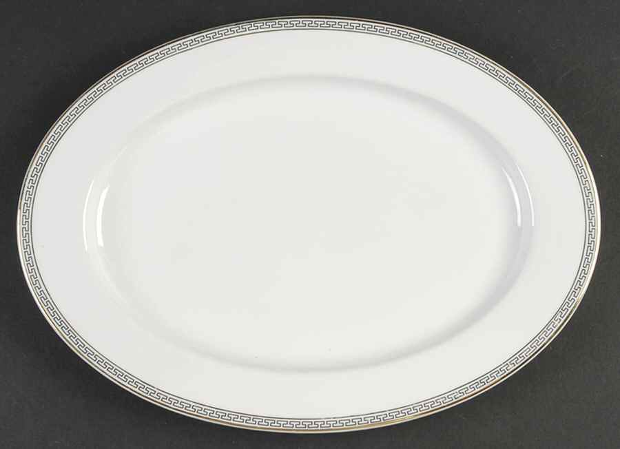 Greek Key 12" Oval Serving Platter by Thun-1