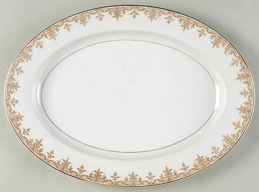 The Marquis 14" Oval Serving Platter by Thun-1
