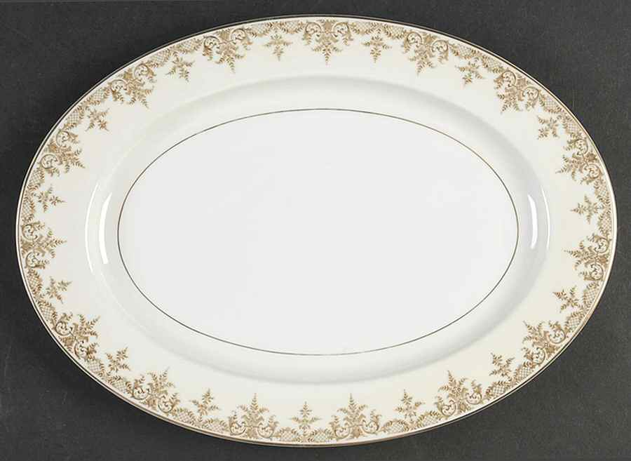 The Marquis 12" Oval Serving Platter by Thun-1
