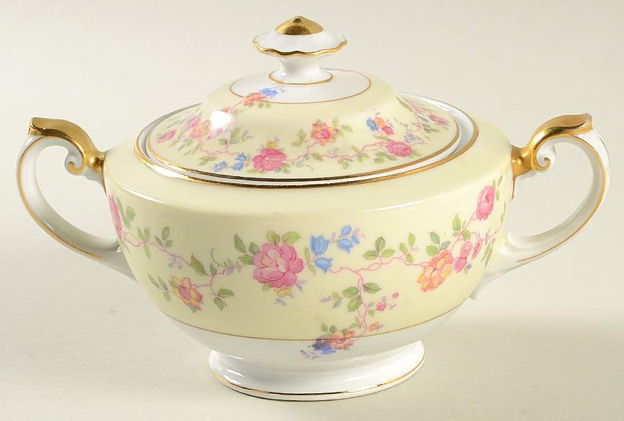 Mayflower Sugar Bowl & Lid by Thun-1