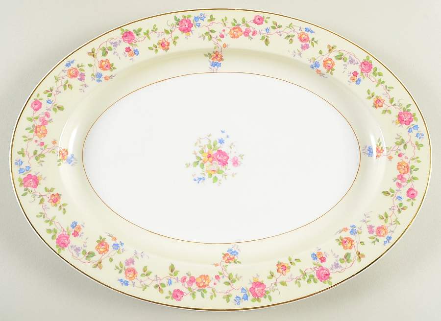 Mayflower 14" Oval Serving Platter by Thun-1
