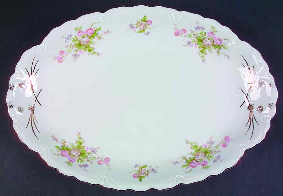 Moss Rose 13" Oval Serving Platter by Thun-1