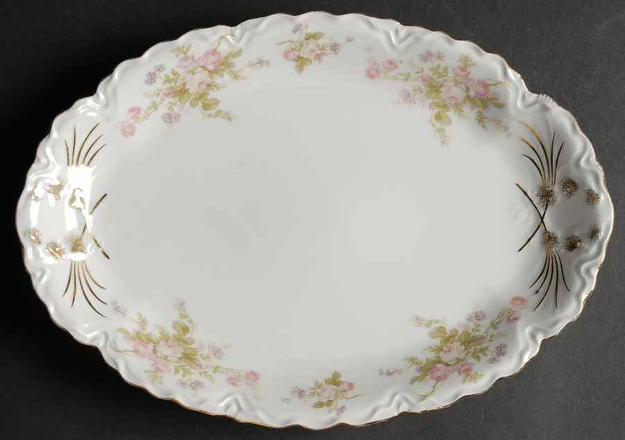 Moss Rose 11" Oval Serving Platter by Thun-1