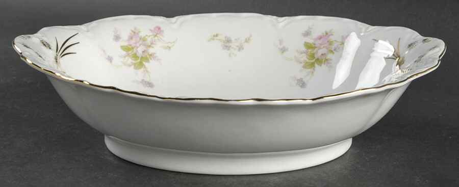 Moss Rose 10" Oval Vegetable Bowl by Thun-1