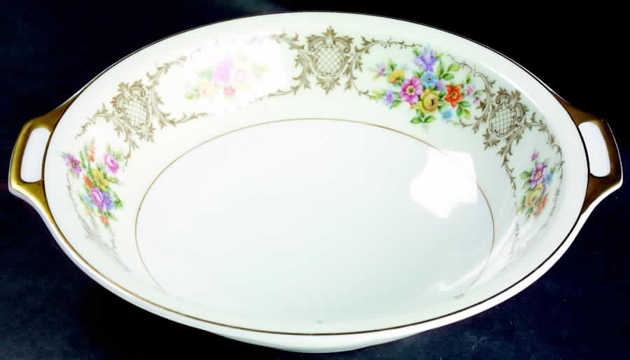 Newport (Ivory Rim) 10" Round Vegetable Bowl by Thun-1