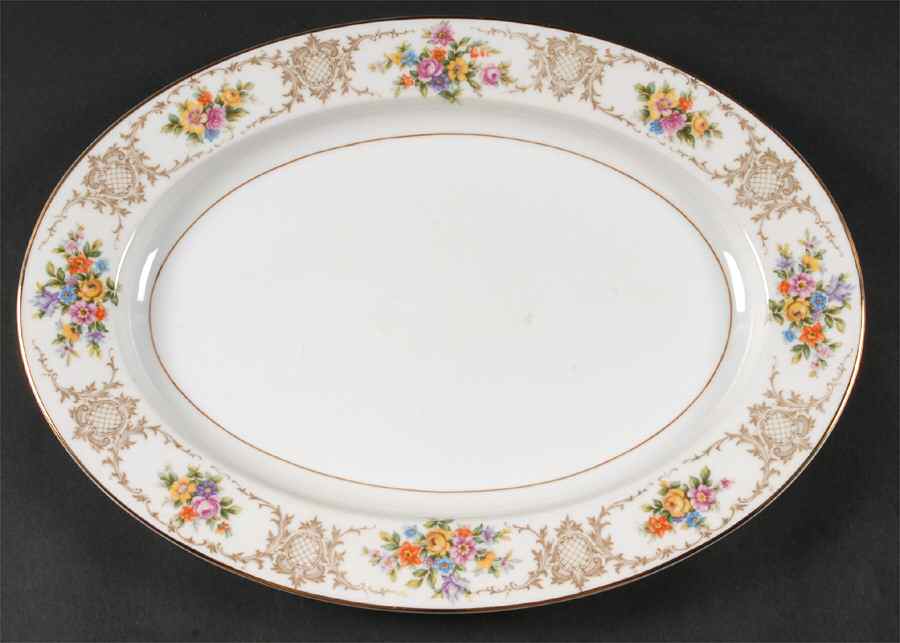 Newport (Ivory Rim) 14" Oval Serving Platter by Thun-1