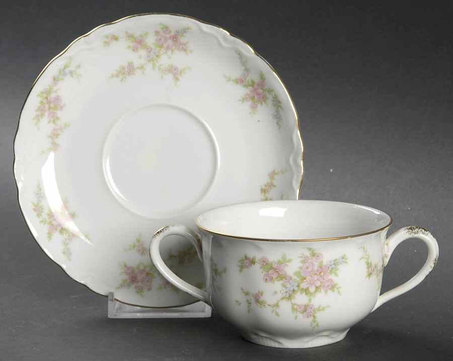 Normandie Flat Bouillon Cup & Saucer by Thun-1