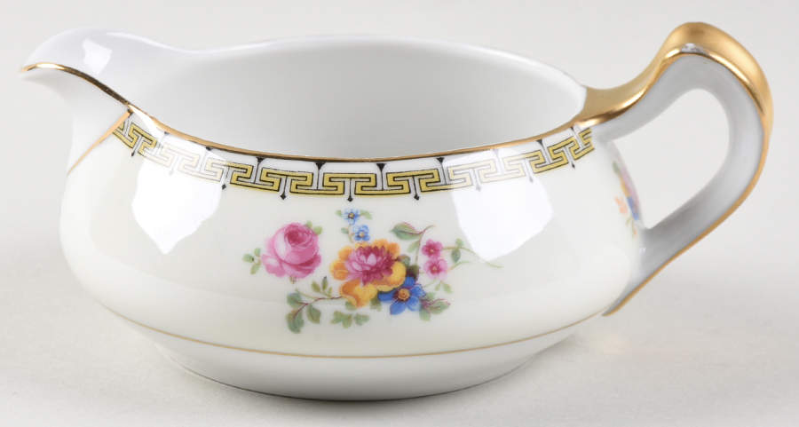 Rosemary (Floral, Greek Key Design) Creamer by Thun-1
