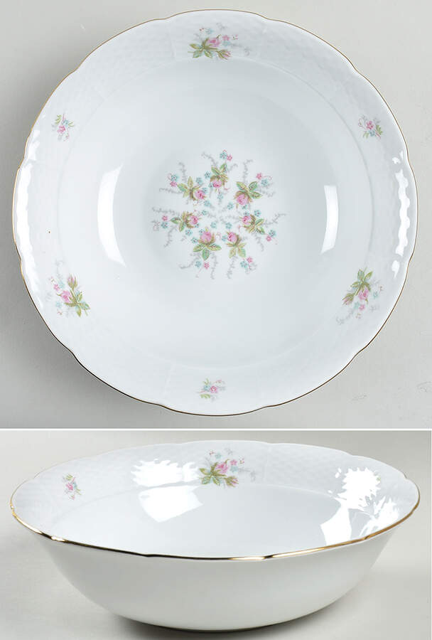 Rosebud 9" Round Vegetable Bowl by Thun-1