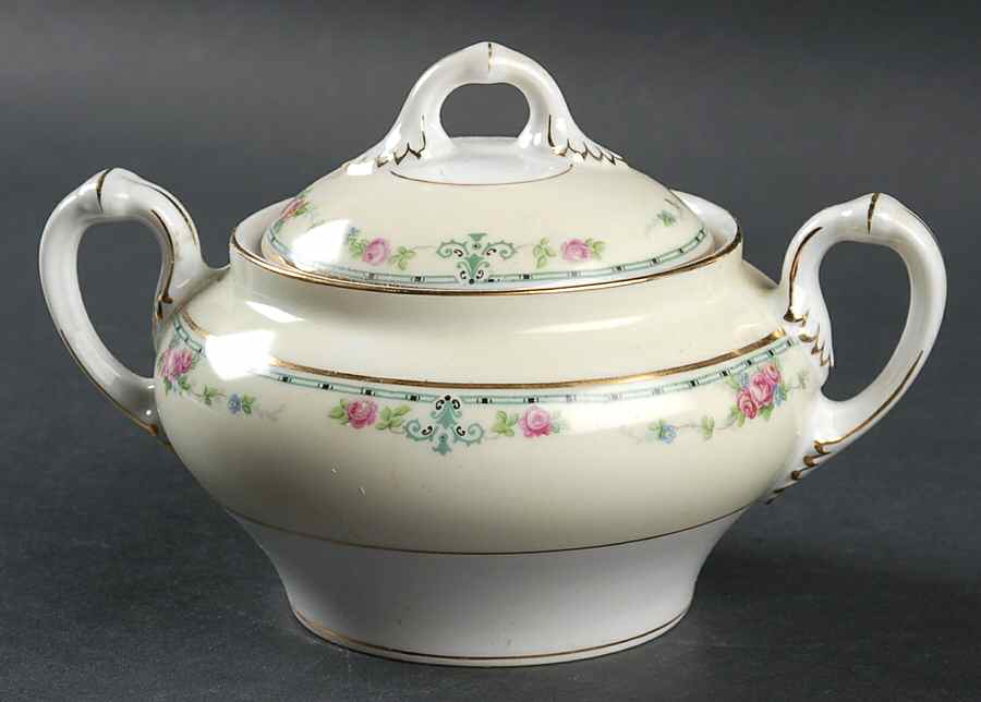Rosewreath Sugar Bowl & Lid by Thun-1