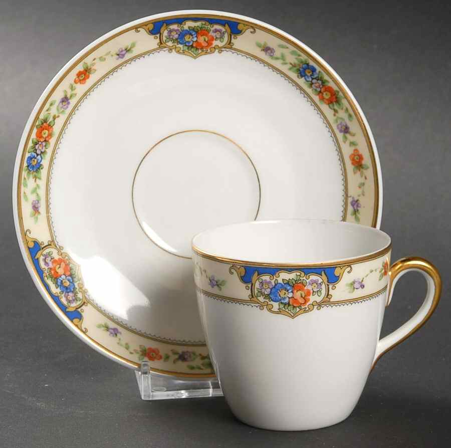 Savoy Flat Demitasse Cup & Saucer Set by Thun-1