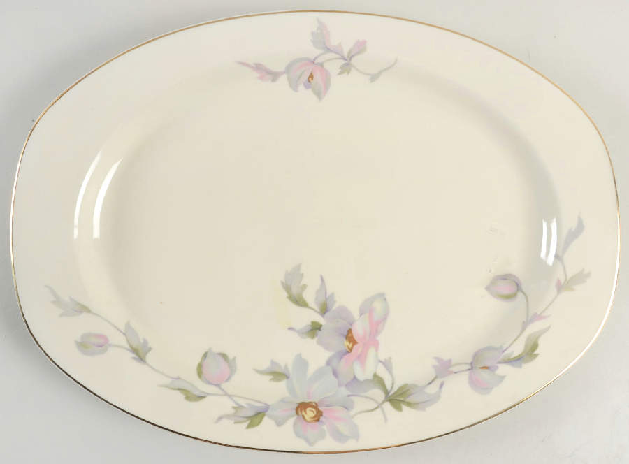 THU4 (CREAM BKGD) 15" Oval Serving Platter by Thun-1