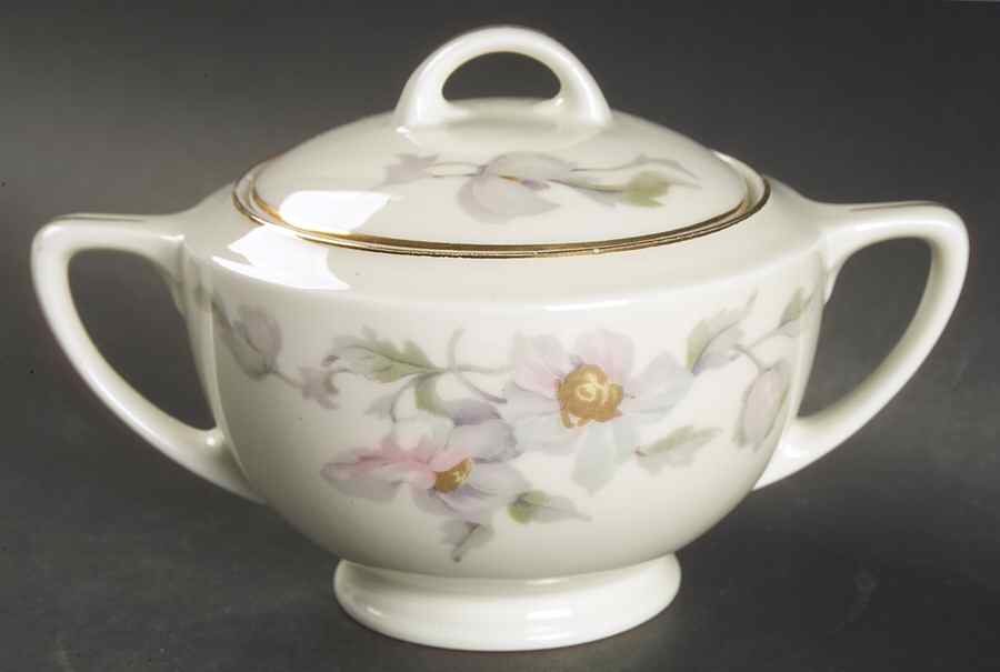THU4 (CREAM BKGD) Sugar Bowl & Lid by Thun-1