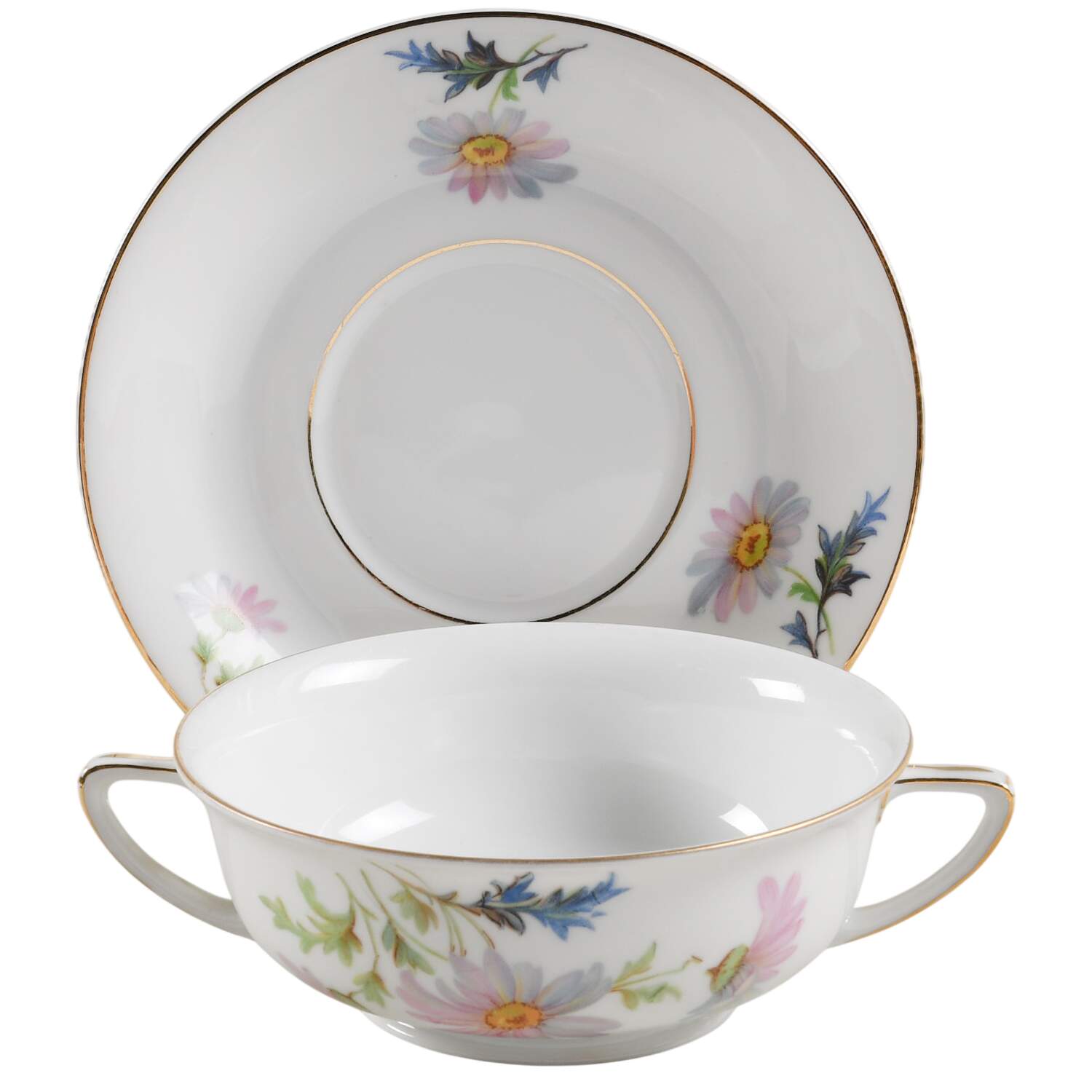 18007 Footed Cream Soup Bowl & Saucer Set by Thun-1
