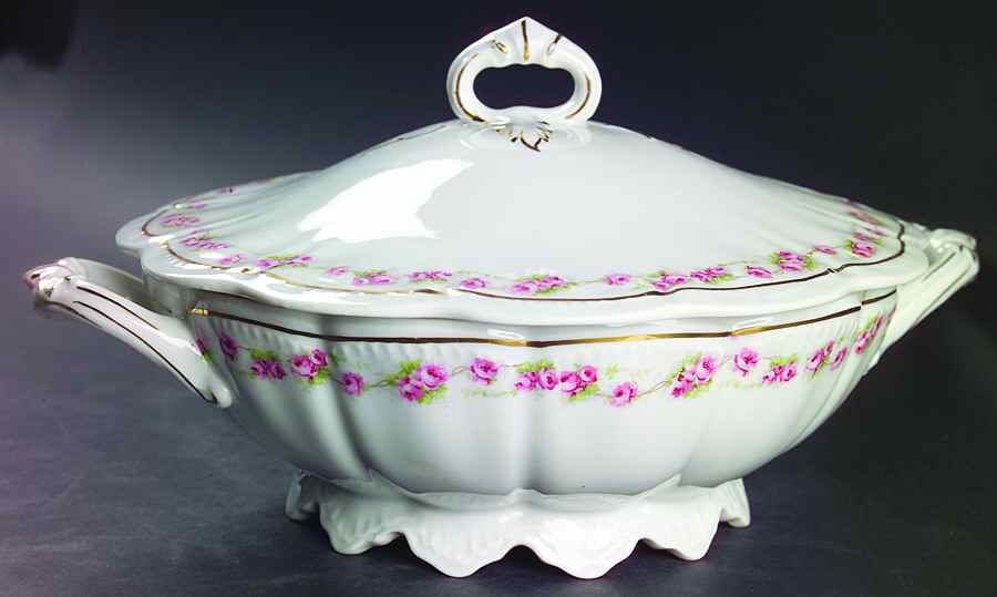 Marquis Round Covered Vegetable by Tiara (Bavaria)-1