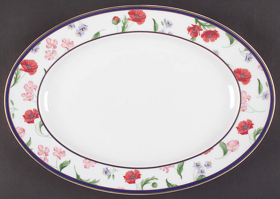 American Garden (France) 15" Oval Serving Platter by Tiffany-1
