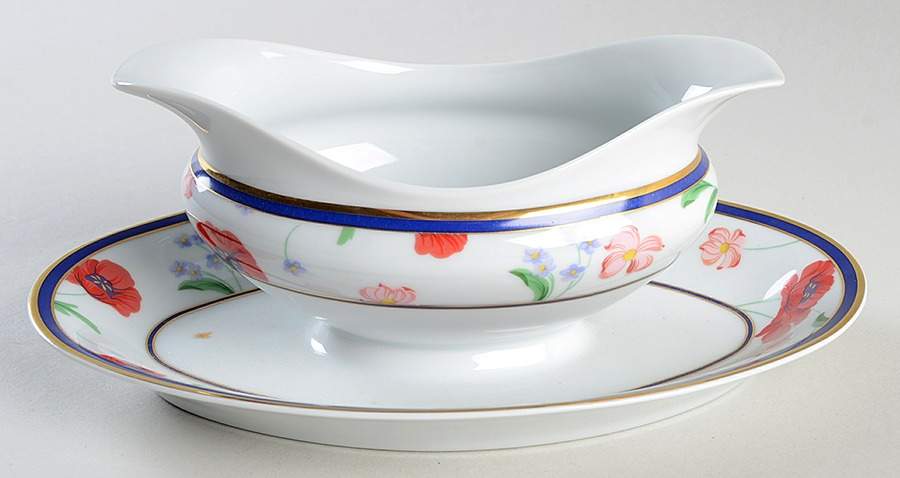 American Garden (France) Gravy Boat with Attached Underplate by Tiffany-1