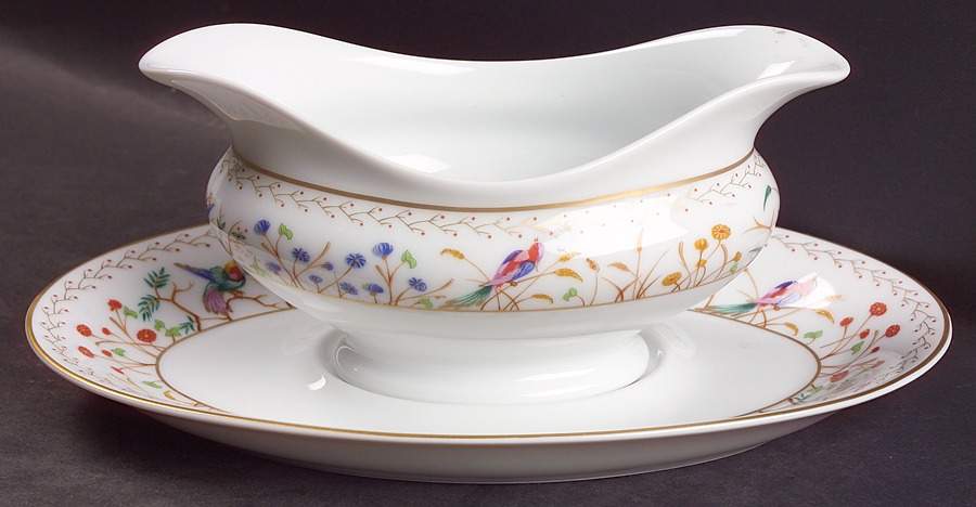 Audubon Gravy Boat & Underplate by Tiffany-1