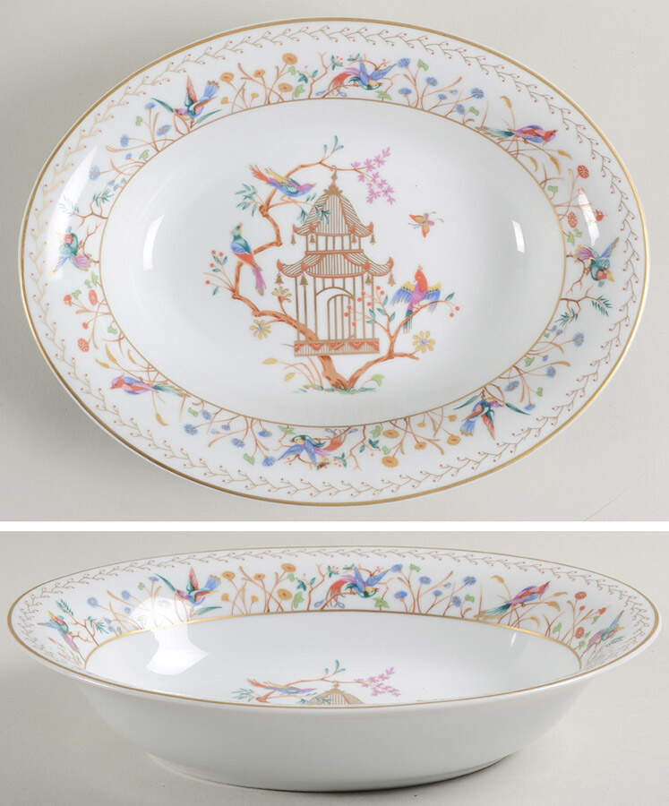 Audubon 9" Oval Vegetable Bowl by Tiffany-1