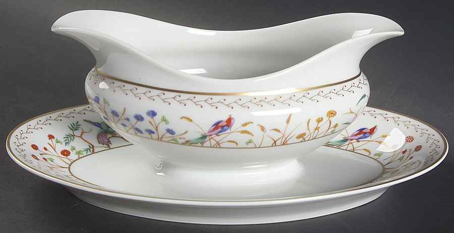 Audubon Gravy Boat with Attached Underplate by Tiffany-1