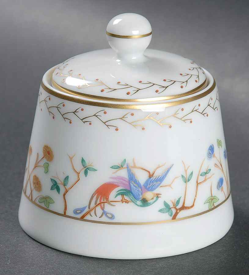 Audubon Mocha Sugar Bowl & Lid by Tiffany-1
