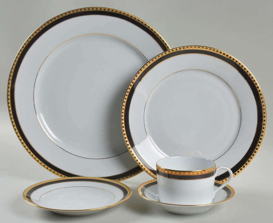 Black Band 5 Piece Place Setting by Tiffany-1