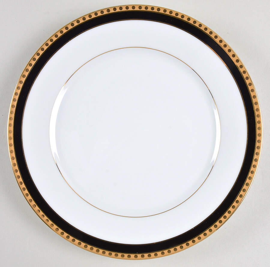 Black Band Salad/Dessert Plate by Tiffany-1
