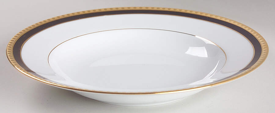 Black Band Rim Soup Bowl by Tiffany-1