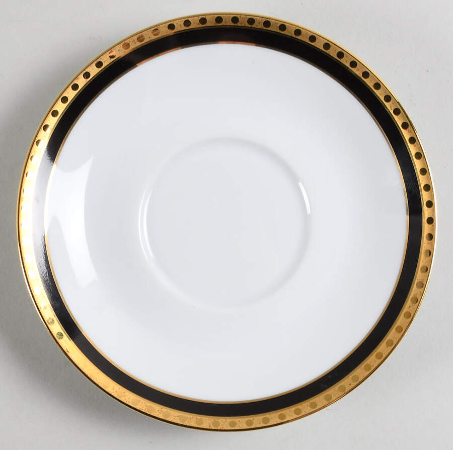 Black Band Saucer for Cream Soup Bowl by Tiffany-1