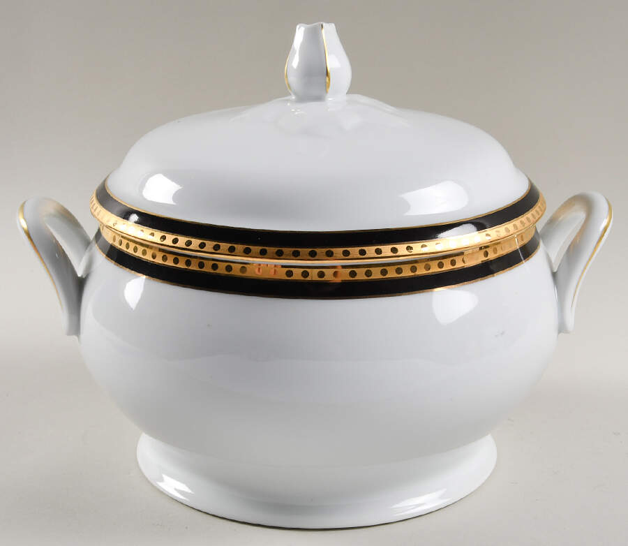 Black Band Tureen & Lid by Tiffany-1