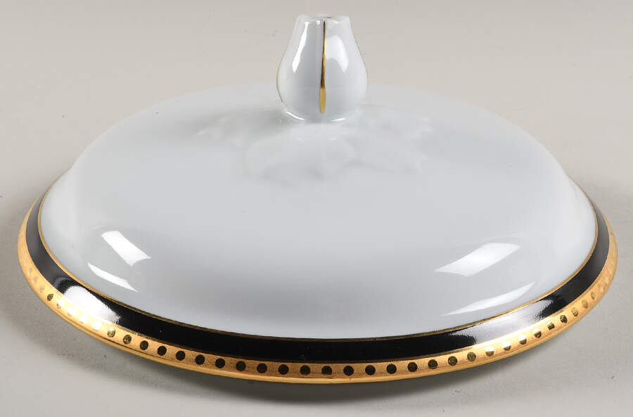 Black Band Lid for Tureen by Tiffany-1