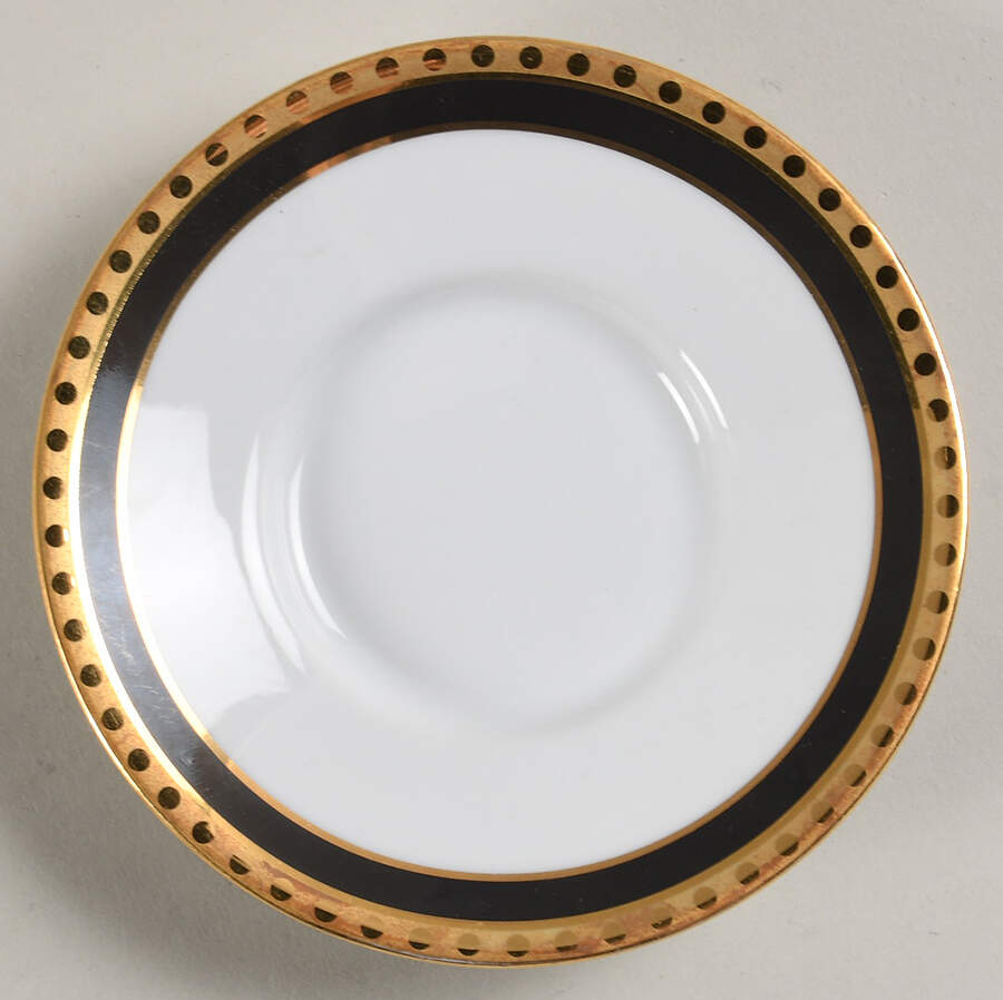 Black Band Saucer for Demitasse Cup by Tiffany-1