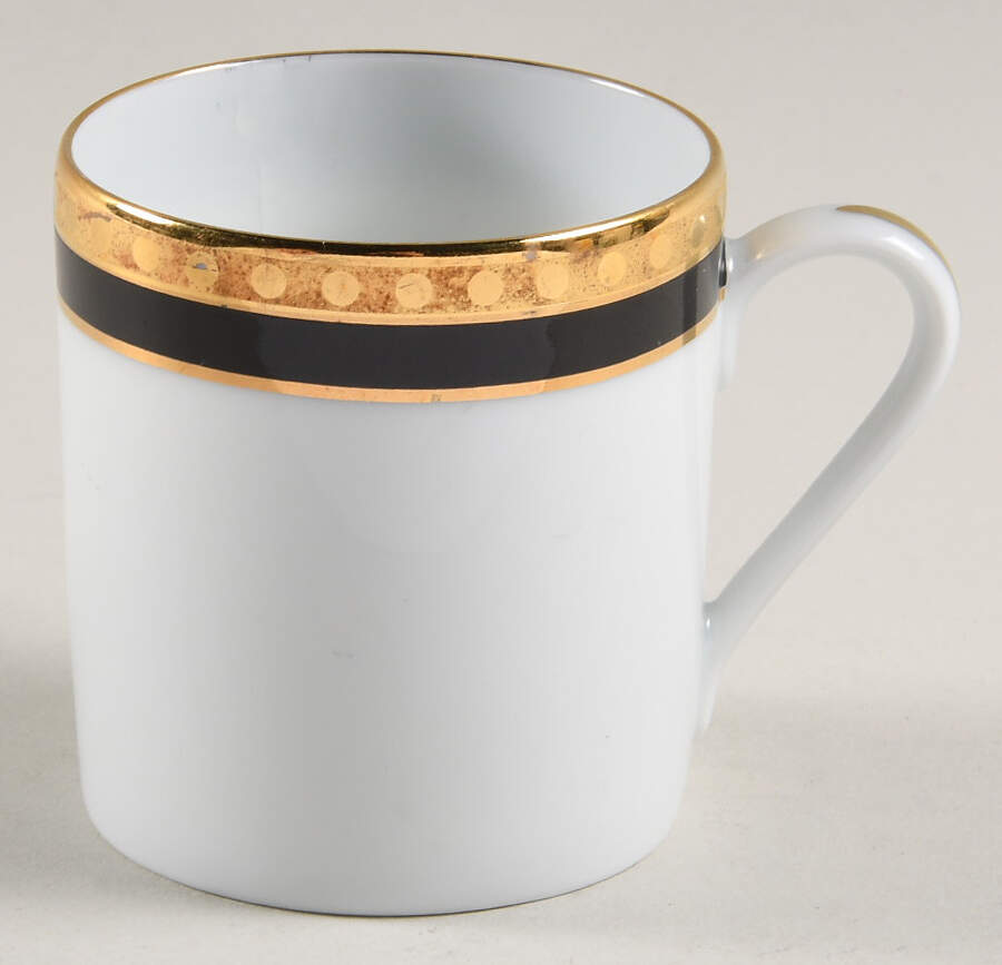 Black Band Flat Demitasse Cup by Tiffany-1