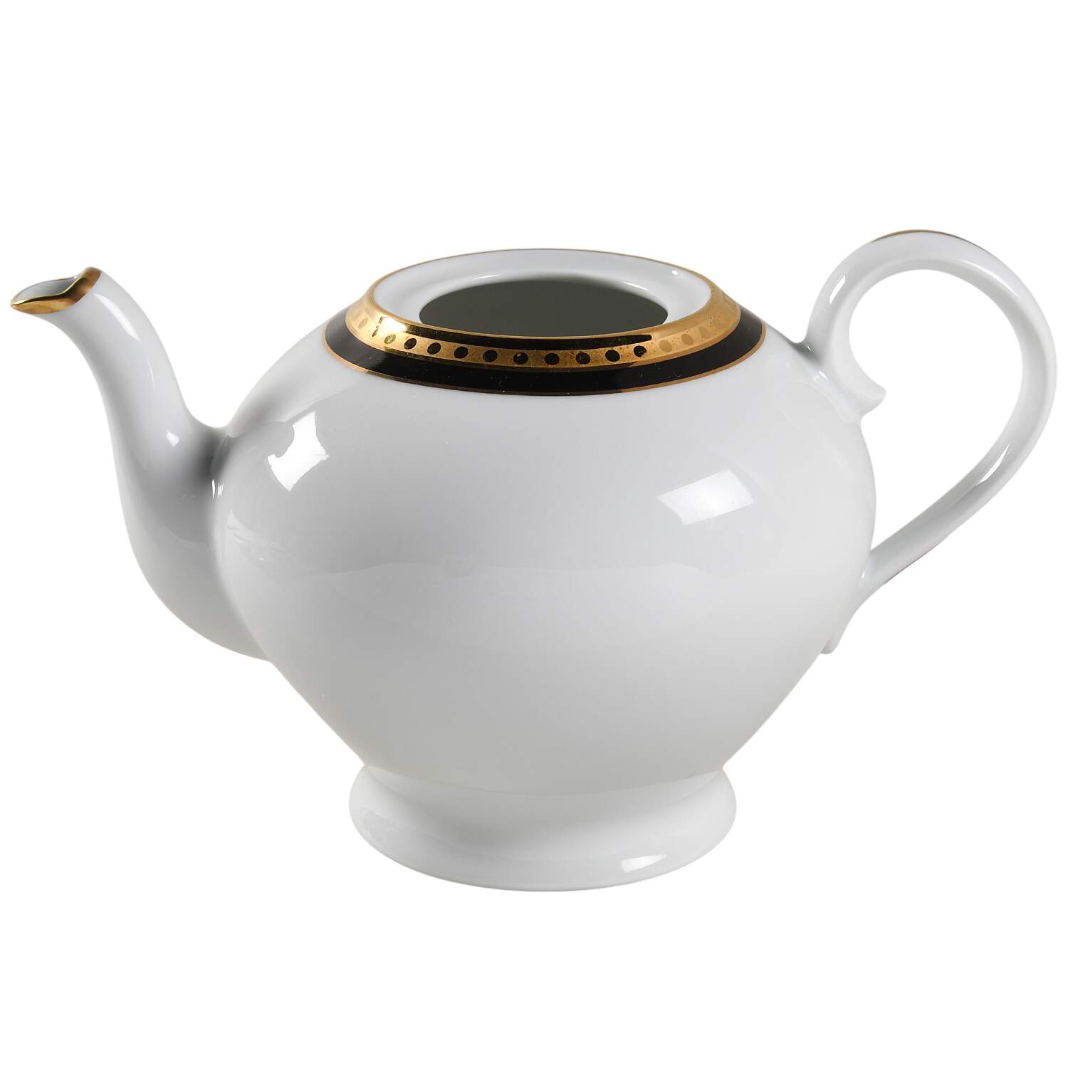 Black Band Teapot No Lid by Tiffany-1