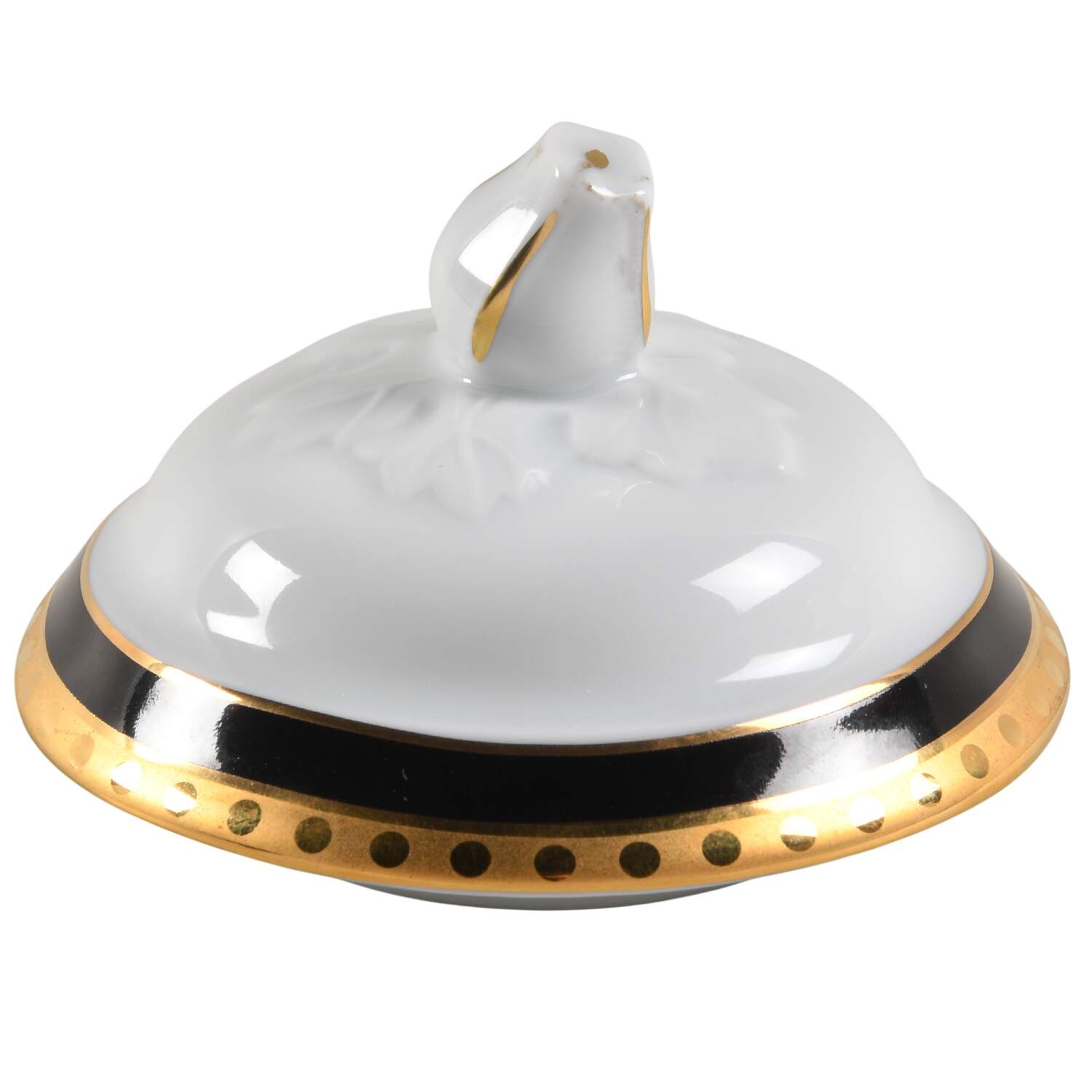 Black Band Lid for Teapot by Tiffany-1