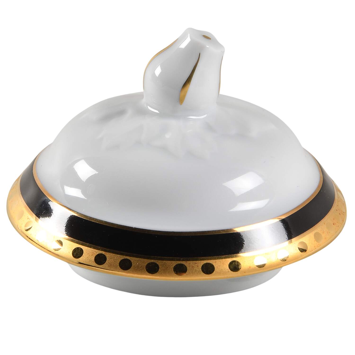 Black Band Lid for Sugar Bowl by Tiffany-1