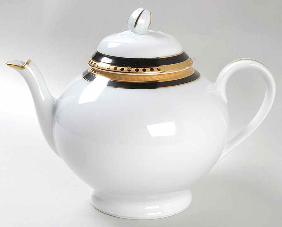 Black Band Teapot & Lid by Tiffany-1