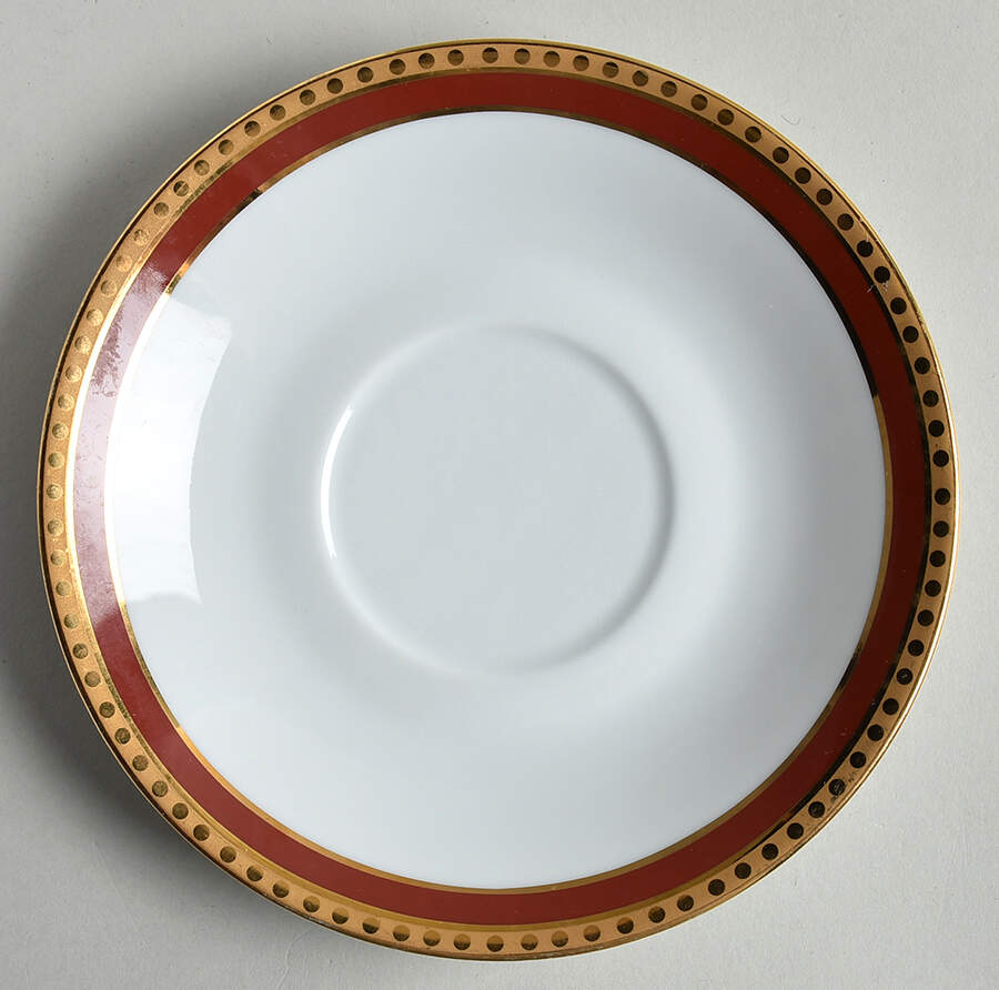 Rust Band Saucer for Cream Soup Bowl by Tiffany-1