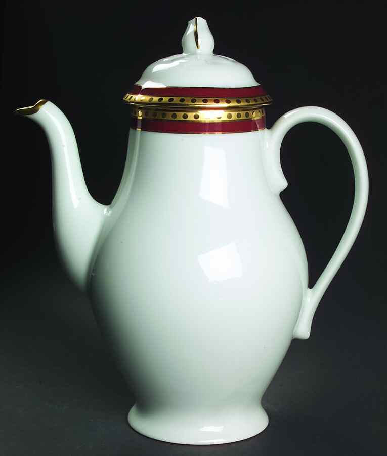 Rust Band Coffee Pot & Lid by Tiffany-1